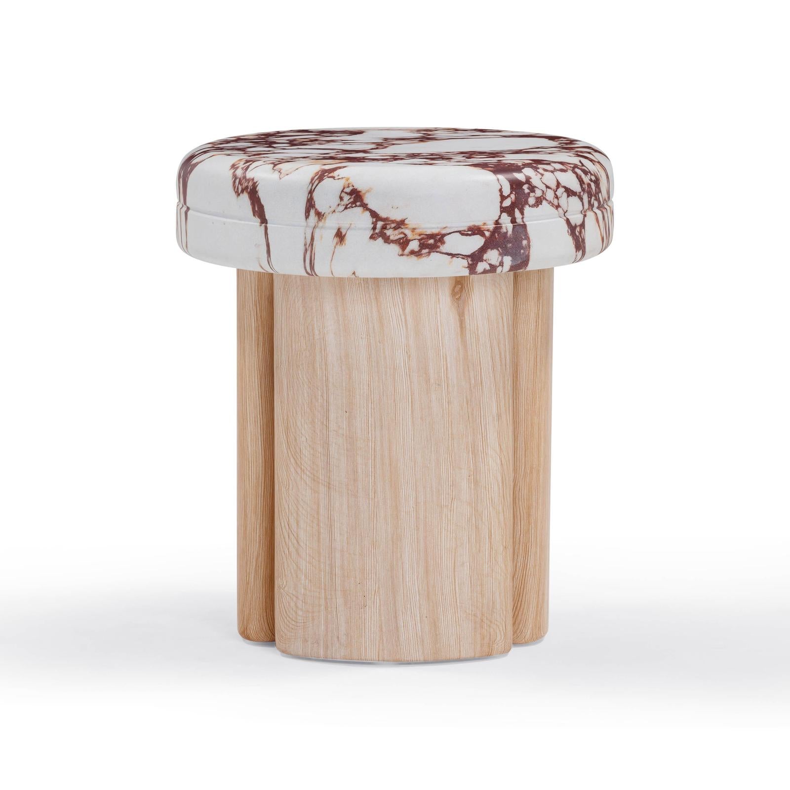 TOV Furniture Sheila Textured Concrete Indoor / Outdoor Side Table