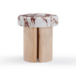 TOV Furniture Sheila Textured Concrete Indoor / Outdoor Side Table