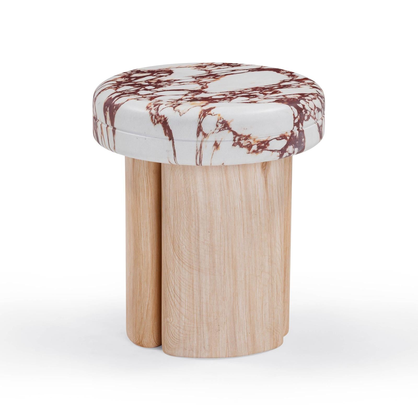 TOV Furniture Sheila Textured Concrete Indoor / Outdoor Side Table