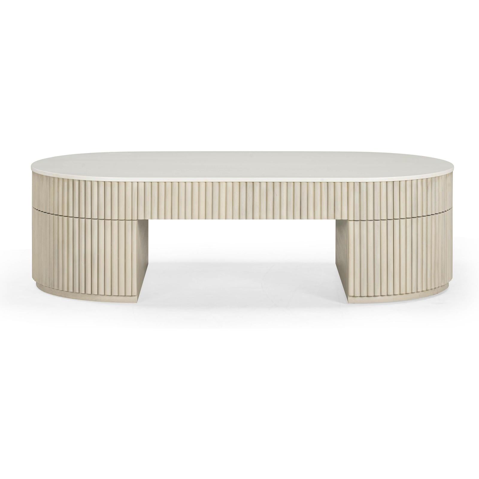 TOV Furniture Bella Cream Large Storage Coffee Table