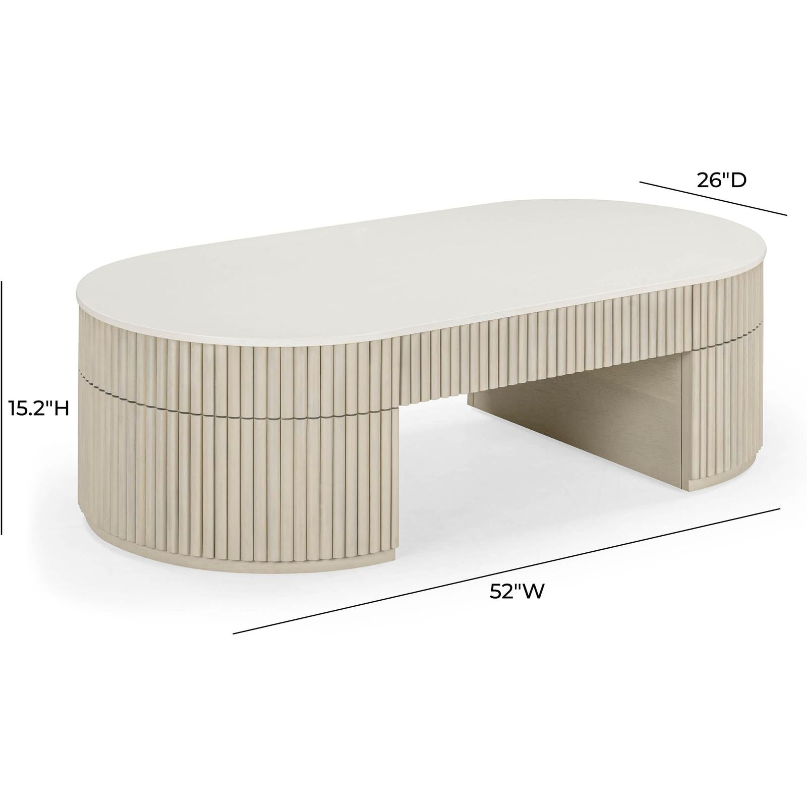 TOV Furniture Bella Cream Large Storage Coffee Table