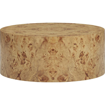 TOV Furniture Fig Natural Burl Drum Round Coffee Table