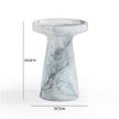 TOV Furniture Zara Faux Aegean Marble Indoor/Outdoor Side Table