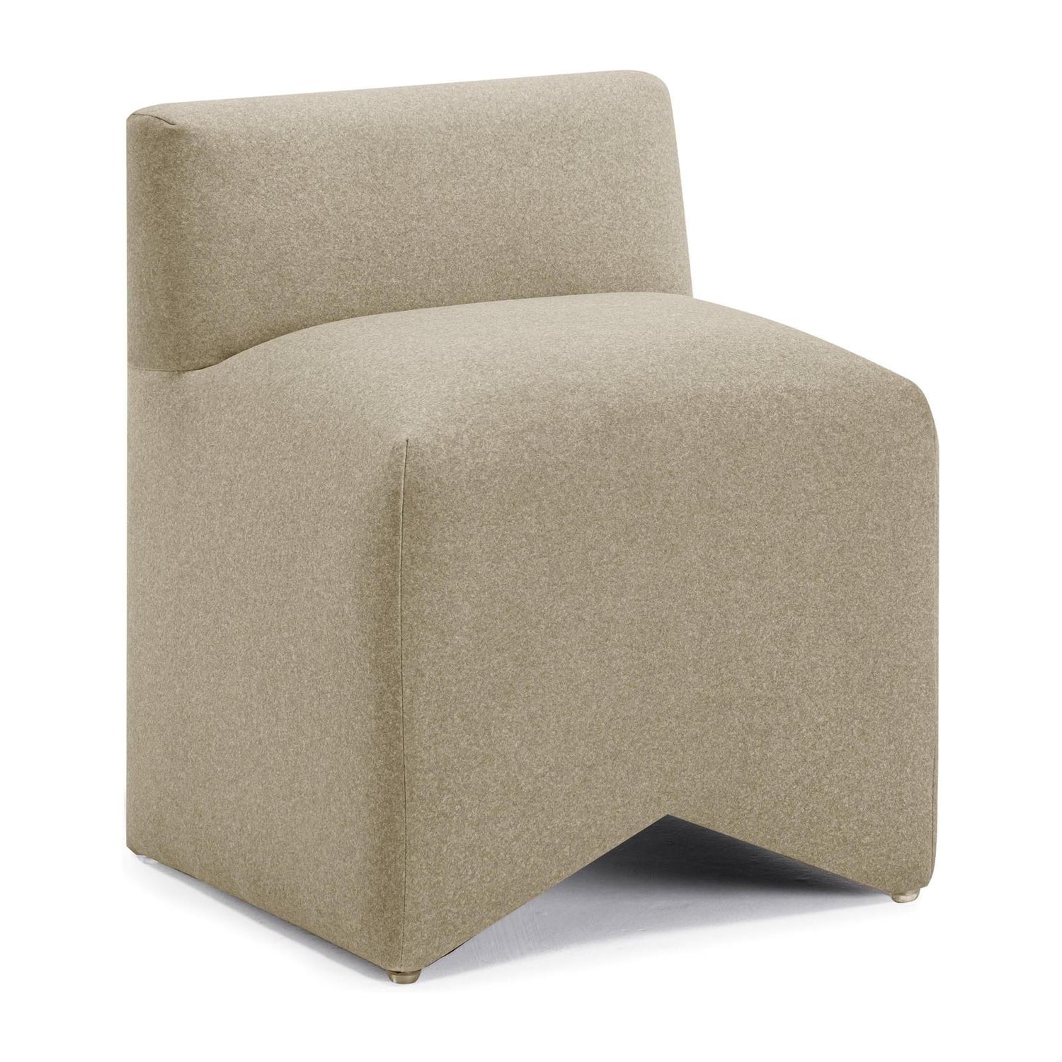 TOV Furniture Pippa Taupe Performance Vegan Mohair Accent Stool