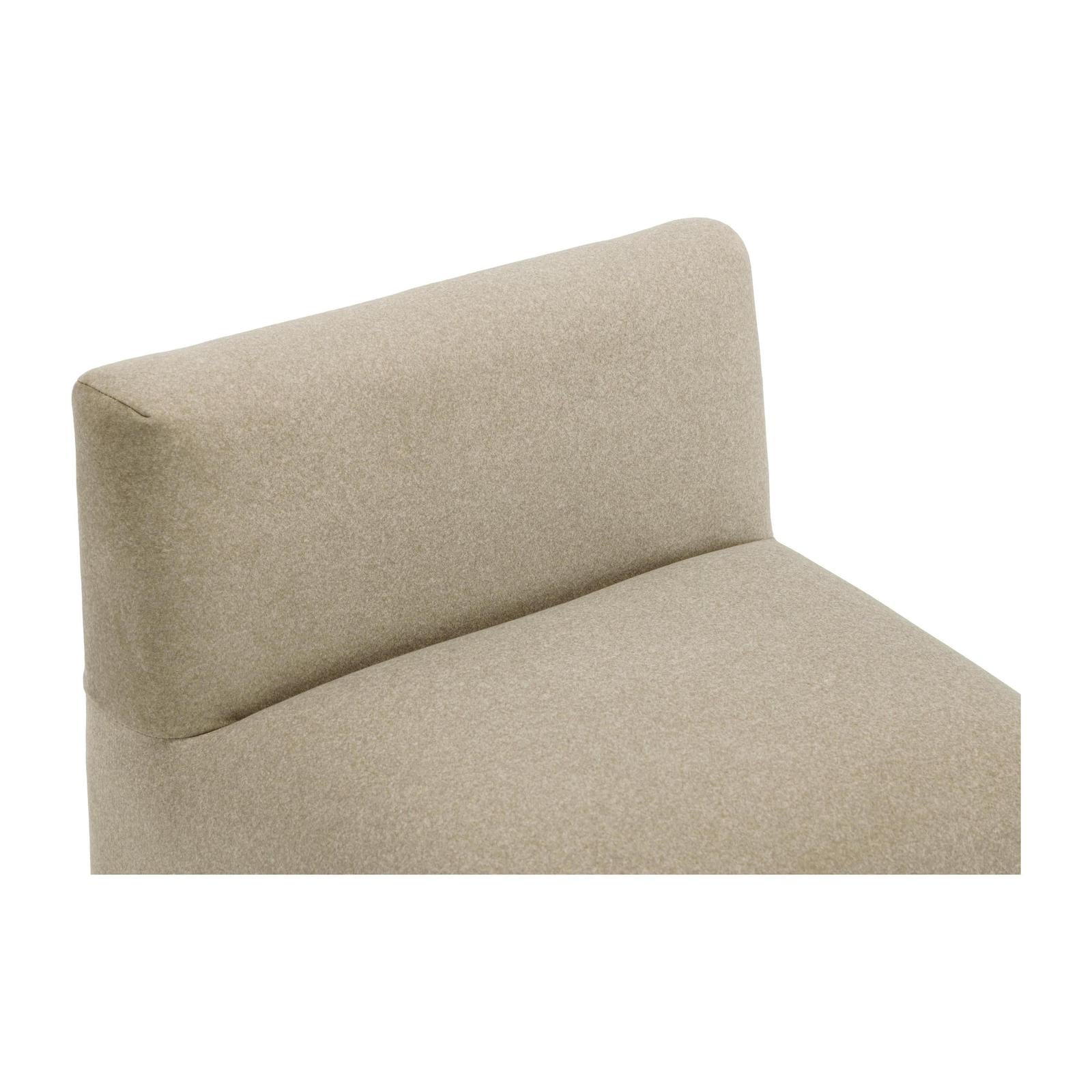 TOV Furniture Pippa Taupe Performance Vegan Mohair Accent Stool