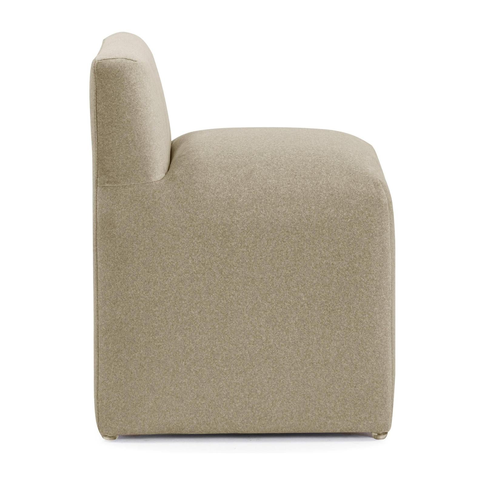 TOV Furniture Pippa Taupe Performance Vegan Mohair Accent Stool