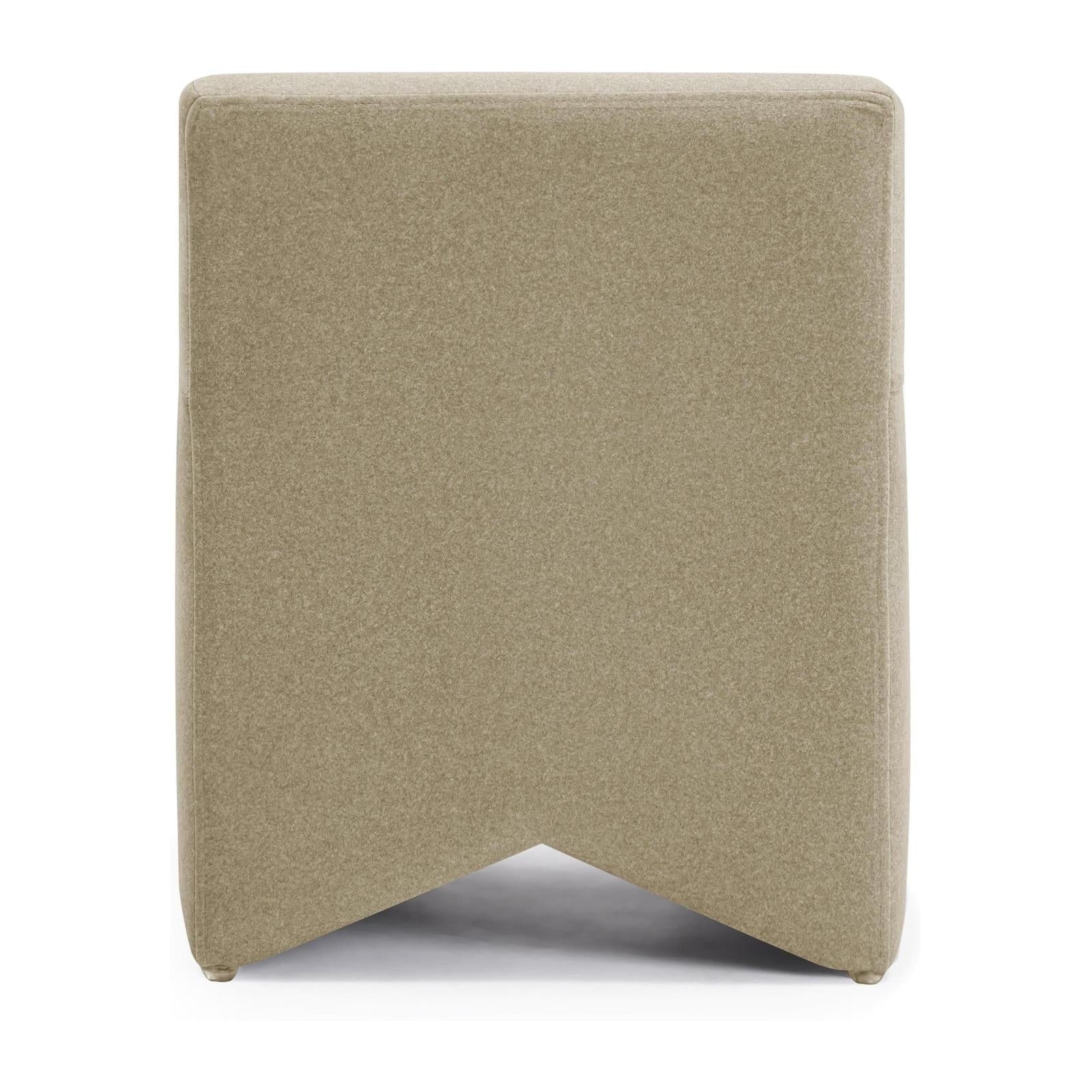TOV Furniture Pippa Taupe Performance Vegan Mohair Accent Stool