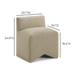 TOV Furniture Pippa Taupe Performance Vegan Mohair Accent Stool