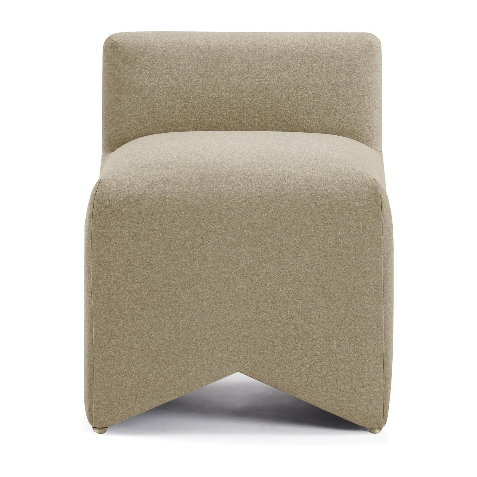 TOV Furniture Pippa Taupe Performance Vegan Mohair Accent Stool