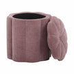TOV Furniture Fleur Textured Performance Velvet Storage Ottoman