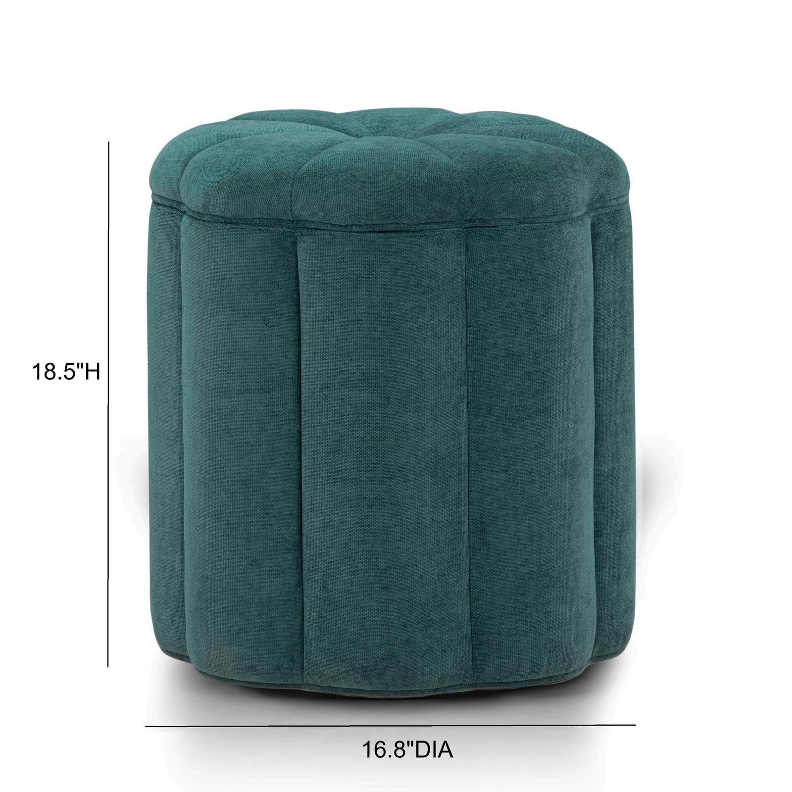 TOV Furniture Fleur Textured Performance Velvet Storage Ottoman
