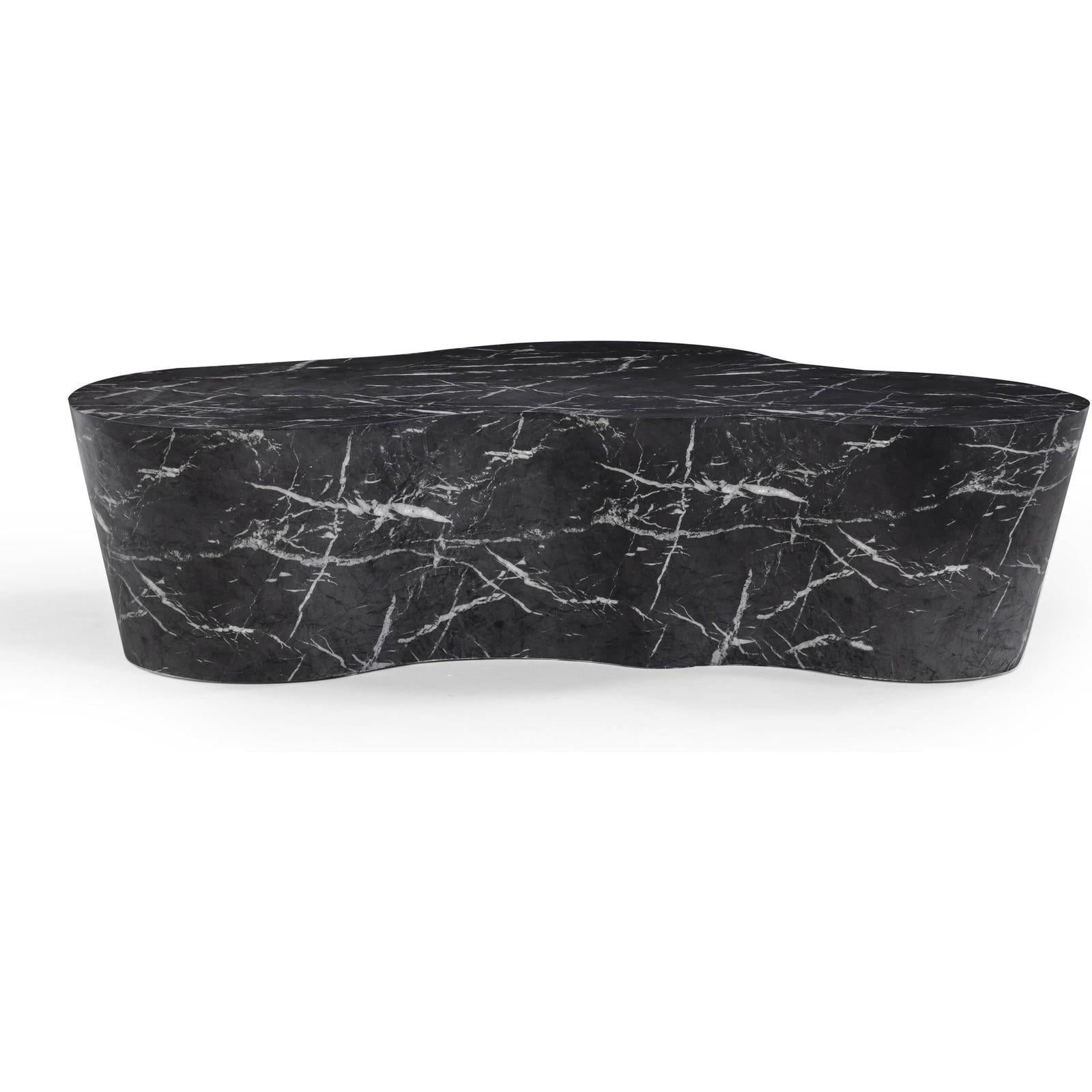 TOV Furniture Slab Black Concrete Indoor/Outdoor Coffee Table