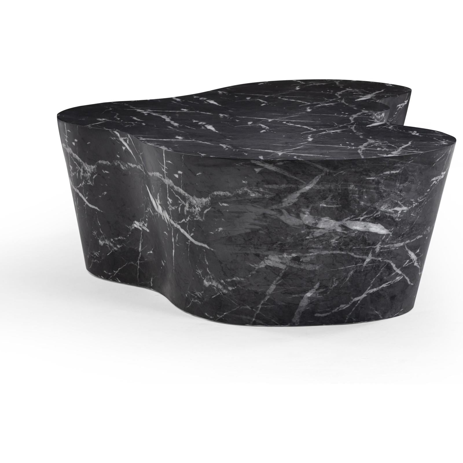 TOV Furniture Slab Black Concrete Indoor/Outdoor Coffee Table