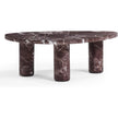 TOV Furniture Libby Faux Red Levanto Marble Indoor/Outdoor Coffee Table 