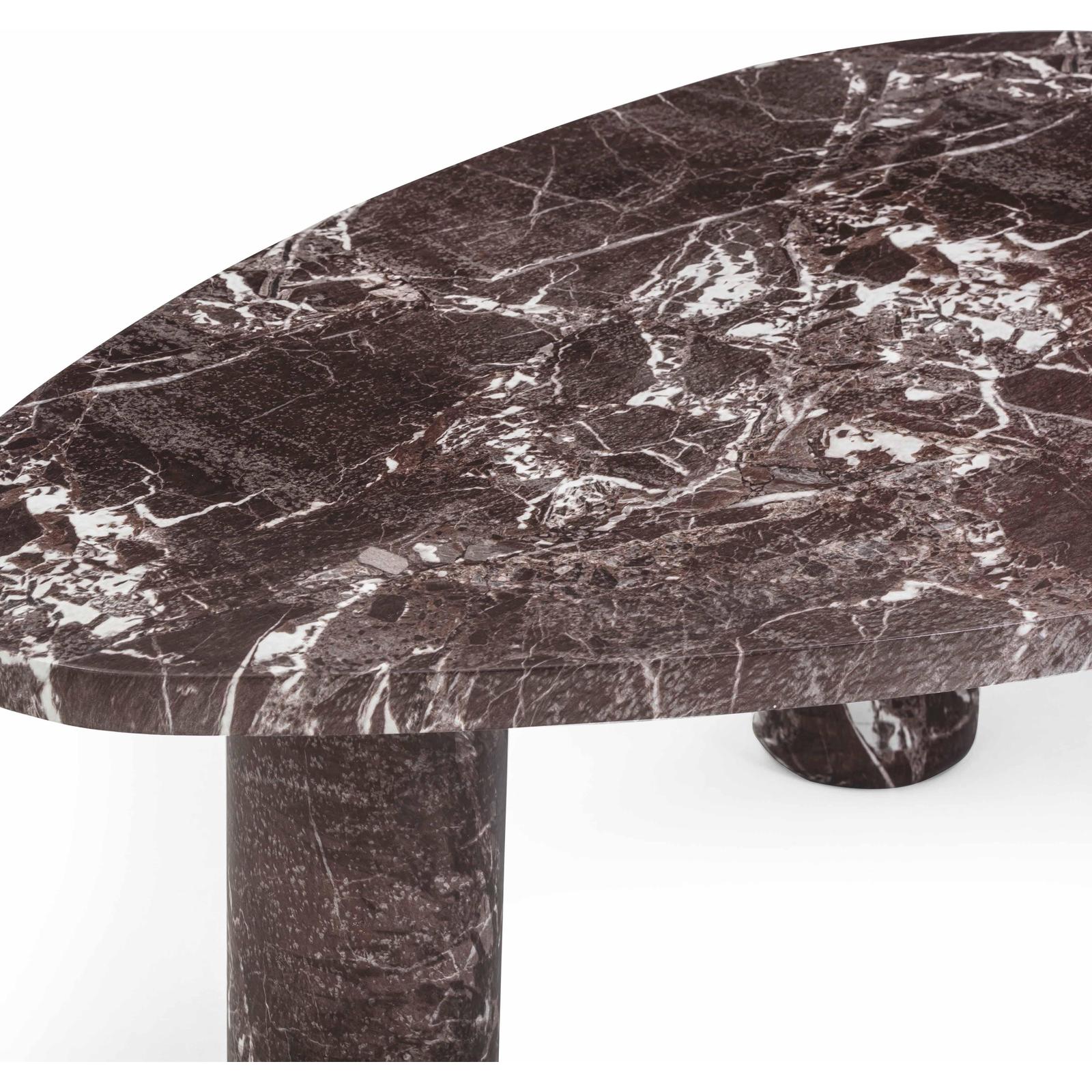 TOV Furniture Libby 2-Piece Faux Red Levanto Marble Indoor/Outdoor Nesting Coffee Table Set