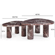 TOV Furniture Libby 2-Piece Faux Red Levanto Marble Indoor/Outdoor Nesting Coffee Table Set