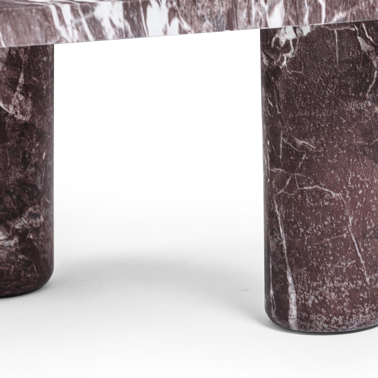 TOV Furniture Libby Faux Red Levanto Marble Indoor/Outdoor Coffee Table 
