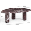 TOV Furniture Libby Faux Red Levanto Marble Indoor/Outdoor Coffee Table 