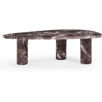 TOV Furniture Libby Faux Red Levanto Marble Indoor/Outdoor Coffee Table 