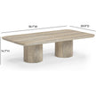 TOV Furniture Tyche Faux Travertine Indoor/Outdoor Concrete Rectangular Coffee Table