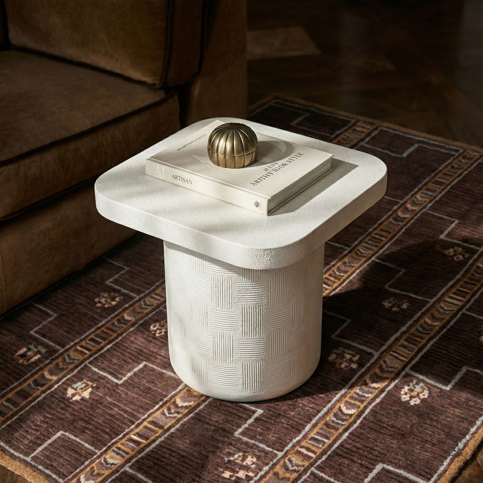 TOV Furniture Suraya Indoor/Outdoor Concrete Side Table