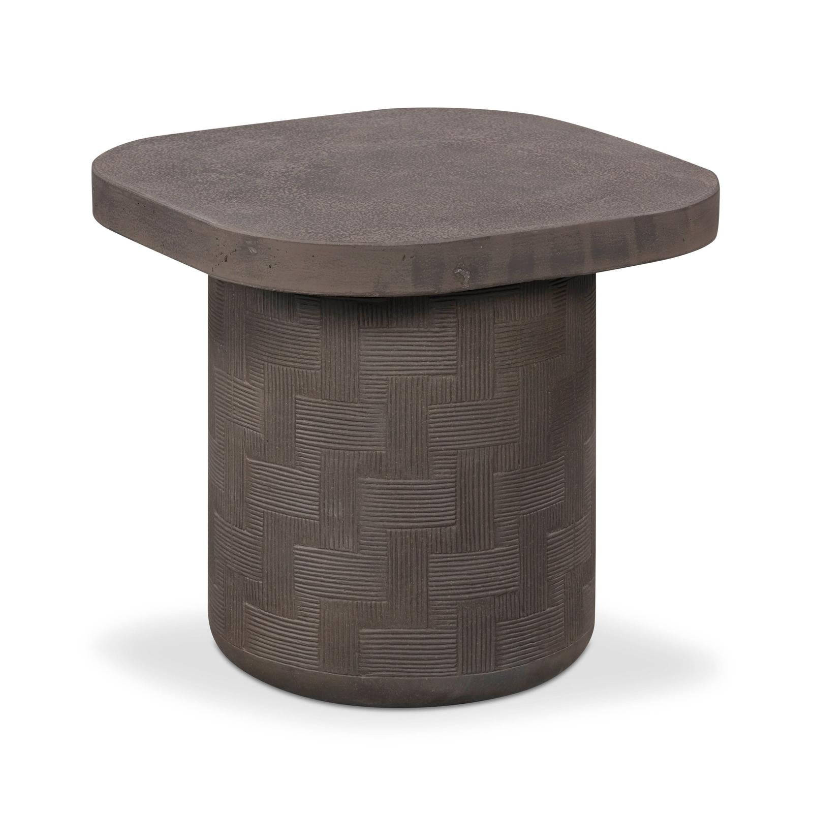 TOV Furniture Suraya Indoor/Outdoor Concrete Side Table