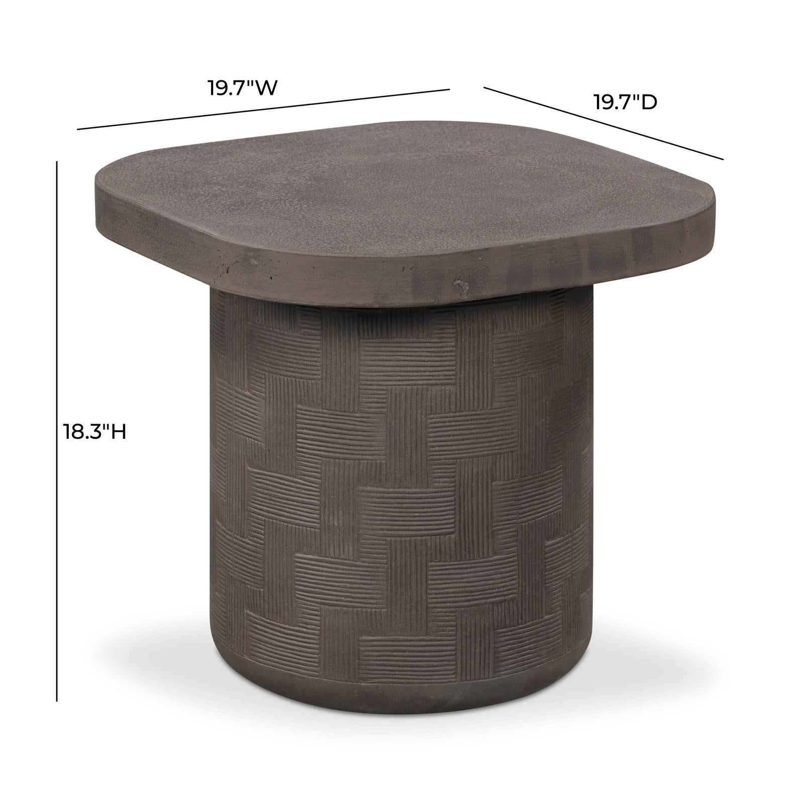 TOV Furniture Suraya Indoor/Outdoor Concrete Side Table