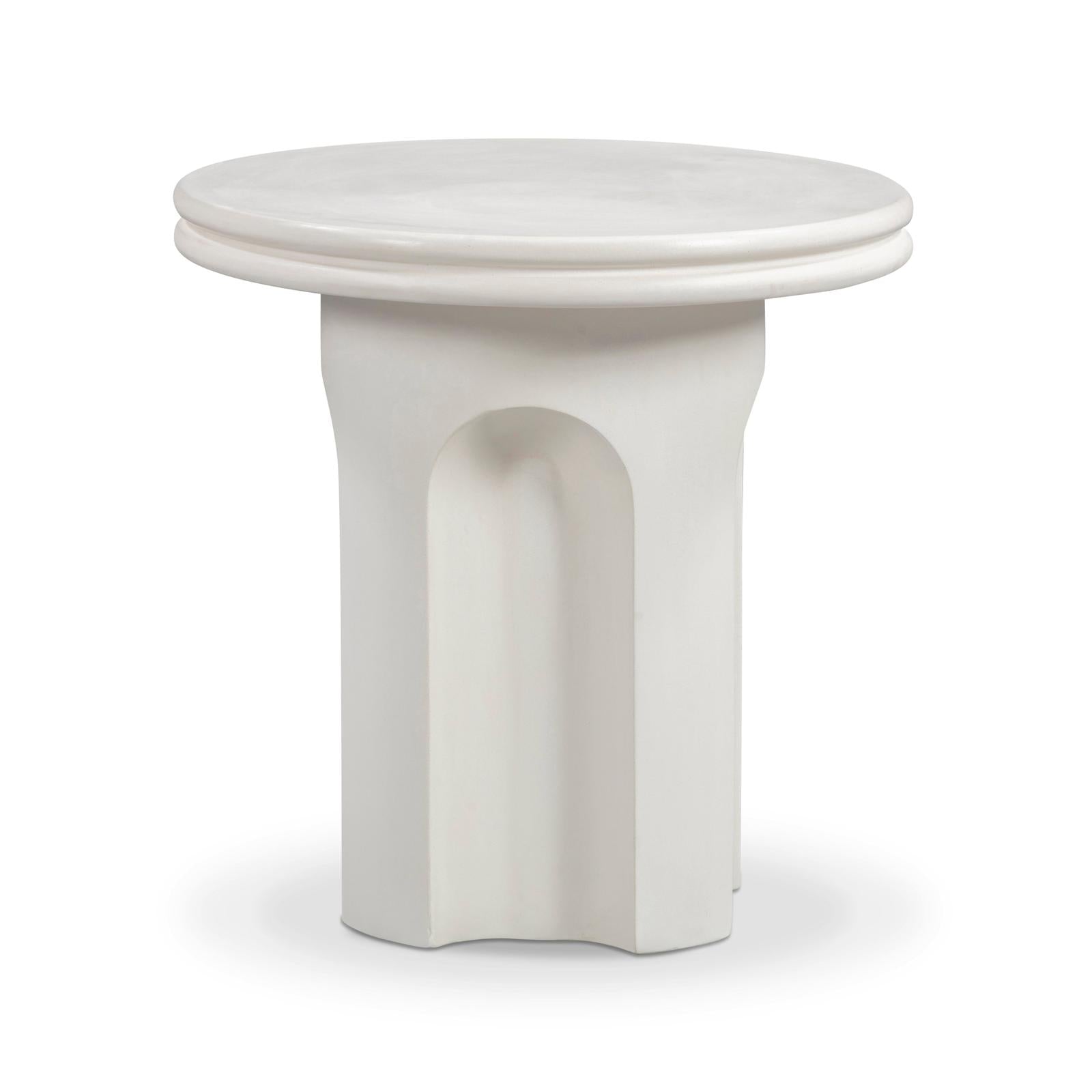 TOV Furniture Cassandra Ivory Indoor/Outdoor Concrete Side Table