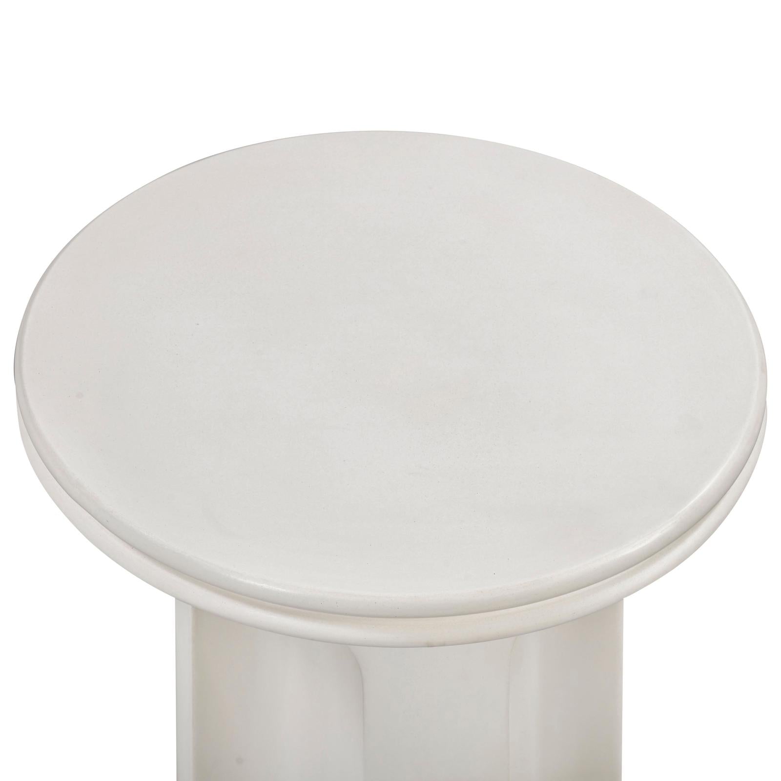 TOV Furniture Cassandra Ivory Indoor/Outdoor Concrete Side Table