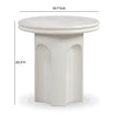 TOV Furniture Cassandra Ivory Indoor/Outdoor Concrete Side Table