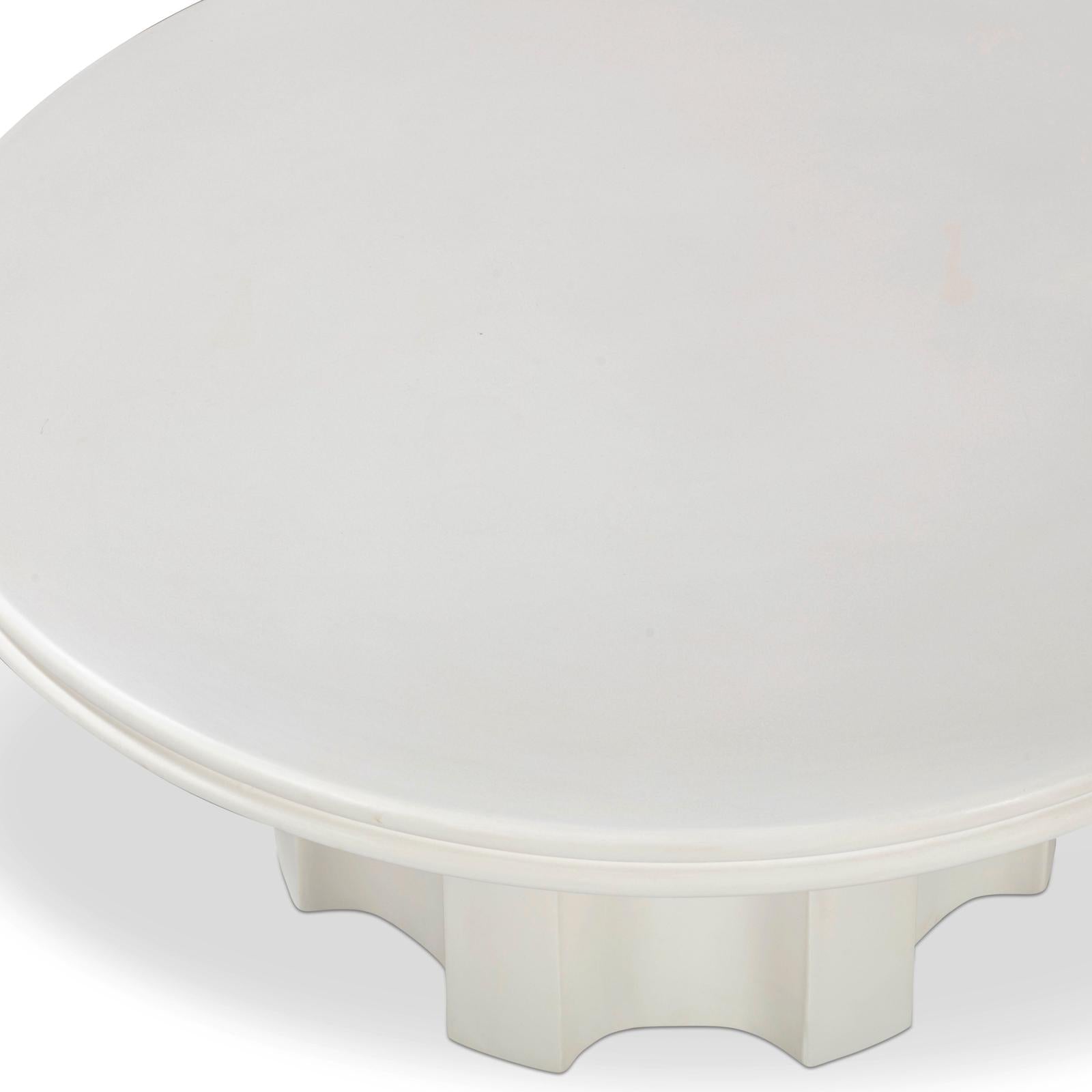 TOV Furniture Cassandra Ivory Indoor/Outdoor Concrete Round Coffee Table