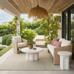 TOV Furniture Cassandra Ivory Indoor/Outdoor Concrete Round Coffee Table