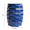 TOV Furniture Trax Azul Blue Indoor/Outdoor Ceramic Side Table