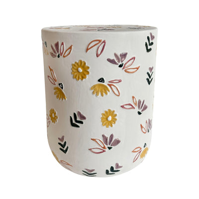 TOV Furniture Ceramic Hand-Painted Floral Indoor/Outdoor Table