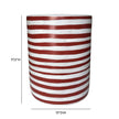 TOV Furniture Tempest Indoor/Outdoor Ceramic Table in Stripes