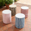 TOV Furniture Tempest Indoor/Outdoor Ceramic Table in Stripes