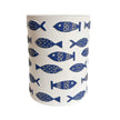 TOV Furniture Tempest Indoor/Outdoor Ceramic Table in Blue Fish