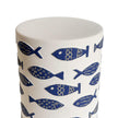 TOV Furniture Tempest Indoor/Outdoor Ceramic Table in Blue Fish