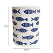 TOV Furniture Tempest Indoor/Outdoor Ceramic Table in Blue Fish
