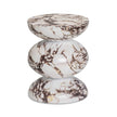 TOV Furniture Pia Red Faux Marble Indoor/Outdoor Concrete Side Table