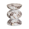 TOV Furniture Pia Red Faux Marble Indoor/Outdoor Concrete Side Table