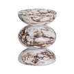 TOV Furniture Pia Red Faux Marble Indoor/Outdoor Concrete Side Table
