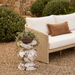 TOV Furniture Pia Red Faux Marble Indoor/Outdoor Concrete Side Table