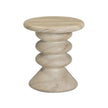 TOV Furniture Hyre Faux Travertine Indoor/Outdoor Concrete Side Table