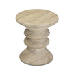 TOV Furniture Hyre Faux Travertine Indoor/Outdoor Concrete Side Table