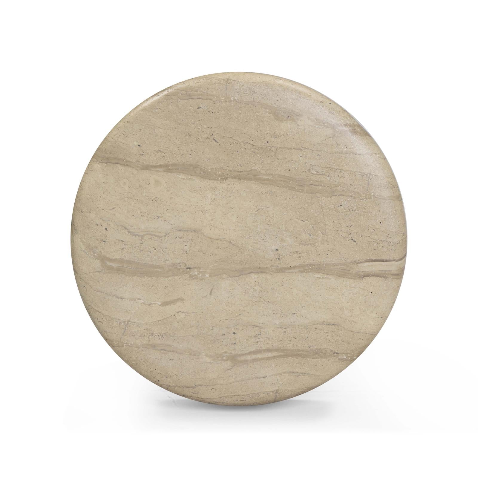 TOV Furniture Hyre Faux Travertine Indoor/Outdoor Concrete Side Table