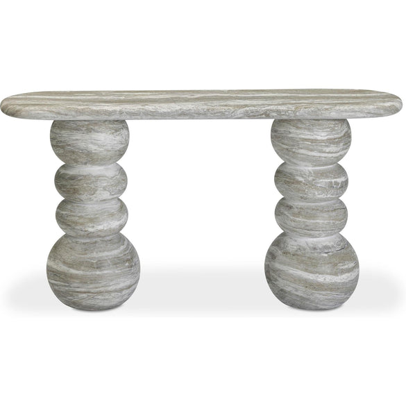 TOV Furniture Hyre Faux Stone Indoor/Outdoor Concrete Console Table