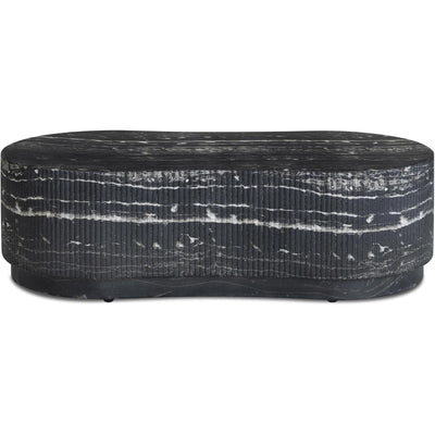 TOV Furniture Hades Black Faux Marble Indoor/Outdoor Concrete Coffee Table