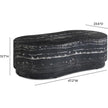 TOV Furniture Hades Black Faux Marble Indoor/Outdoor Concrete Coffee Table