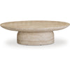 TOV Furniture Sonia Faux Travertine Indoor/Outdoor Concrete Coffee Table